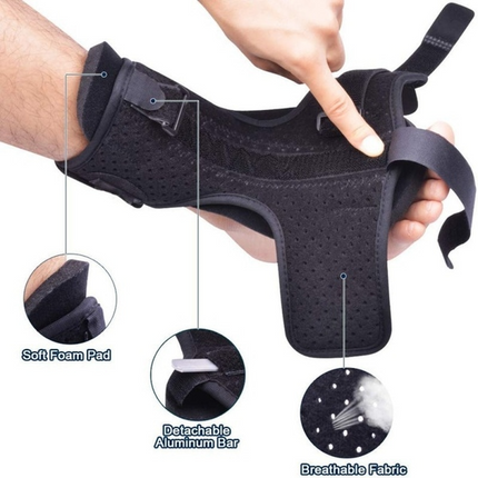Adjustable Foot & Heel Splint | Lightweight Support | Pain Relief for Plantar Fascia | Versatile Ankle Stabilizer | Breathable Fabric | For Foot Drop, Ankle Sprains, Post-Surgical Recovery | Universal Fit
