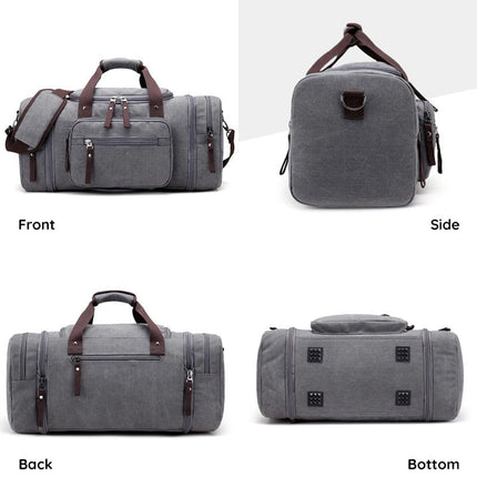Noustia | Large Canvas Duffel Bag | 40L Capacity | Expandable Travel Bag | Durable Polyester | Multiple Pockets | Lightweight Travel | Organize Clothes & Essentials | Ideal for Gym & Travel Trips | Fit Laptop & Shoes