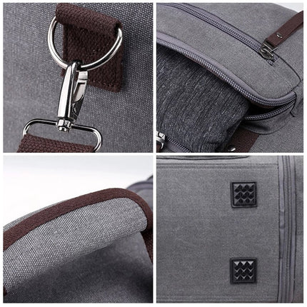 Noustia | Large Canvas Duffel Bag | 40L Capacity | Expandable Travel Bag | Durable Polyester | Multiple Pockets | Lightweight Travel | Organize Clothes & Essentials | Ideal for Gym & Travel Trips | Fit Laptop & Shoes