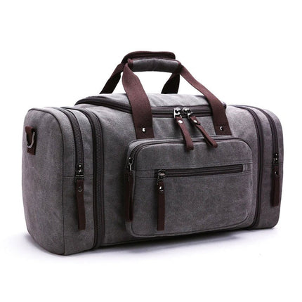 Noustia | Large Canvas Duffel Bag | 40L Capacity | Expandable Travel Bag | Durable Polyester | Multiple Pockets | Lightweight Travel | Organize Clothes & Essentials | Ideal for Gym & Travel Trips | Fit Laptop & Shoes