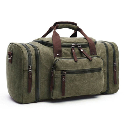 Noustia | Large Canvas Duffel Bag | 40L Capacity | Expandable Travel Bag | Durable Polyester | Multiple Pockets | Lightweight Travel | Organize Clothes & Essentials | Ideal for Gym & Travel Trips | Fit Laptop & Shoes