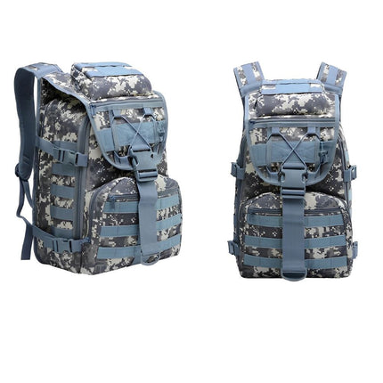 Men's Tactical Camouflage Backpack | 40L Capacity | Nylon Military Rucksack | Travel, Hiking, Camping Gear | MOLLE System | Durable & Versatile Outdoor Bag for Adventure | Noustia