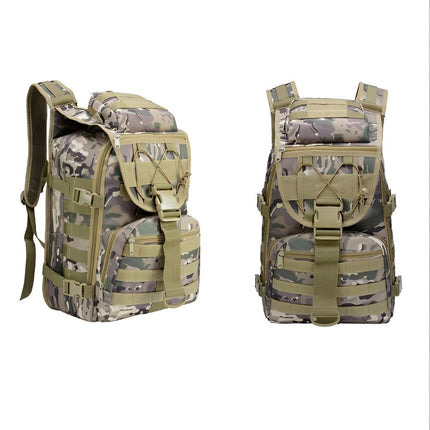 Men's Tactical Camouflage Backpack | 40L Capacity | Nylon Military Rucksack | Travel, Hiking, Camping Gear | MOLLE System | Durable & Versatile Outdoor Bag for Adventure | Noustia