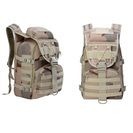 Men's Tactical Camouflage Backpack | 40L Capacity | Nylon Military Rucksack | Travel, Hiking, Camping Gear | MOLLE System | Durable & Versatile Outdoor Bag for Adventure | Noustia