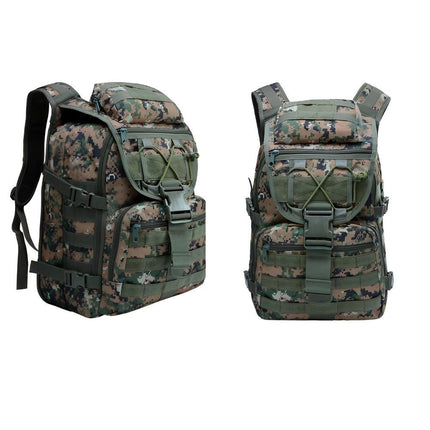 Men's Tactical Camouflage Backpack | 40L Capacity | Nylon Military Rucksack | Travel, Hiking, Camping Gear | MOLLE System | Durable & Versatile Outdoor Bag for Adventure | Noustia