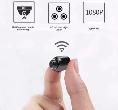 Small Wireless Security Camera | Night Vision | 1080P HD Video | Motion Detection | Portable and Stealthy Design | Wide Angle Lens | Remote Monitoring | WiFi Connectivity | Infrared | Noustia