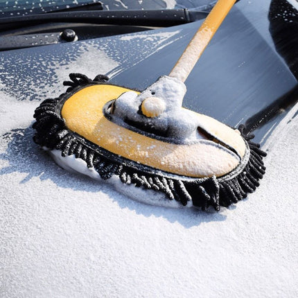Car Cleaning Microfiber Mop | Long Retractable Handle | Easy Reach Bendable Design | Spotless Glass & Roof Care | Scratch Prevention | Noustia