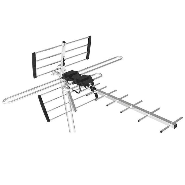Ultra Long Range TV Antenna | 400+ Miles | UHF VHF Reception | Indoor Outdoor | 1080p 4K Compatible | ATSC 3.0 Ready | Multidirectional | Easy Installation | Ideal for Homes & Caravans | Model 2023