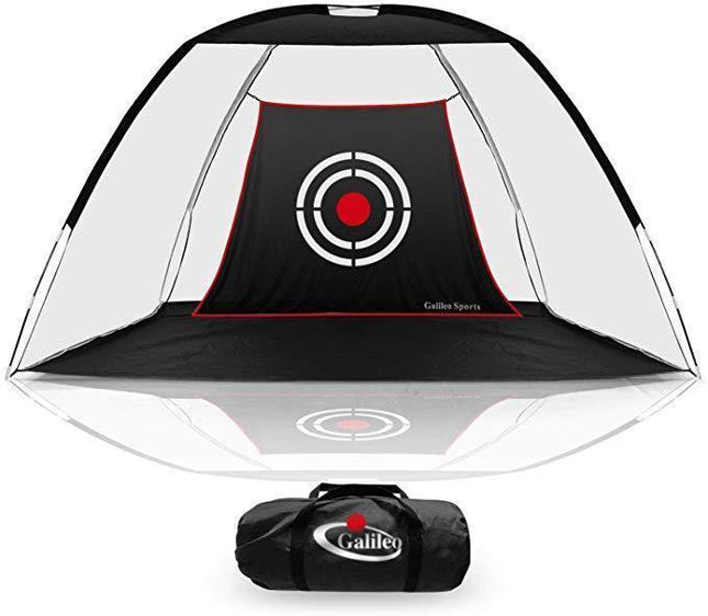 Portable Golf Driving Practice Net | Durable Mesh | Indoor/Outdoor Use | Wide Opening for Easy Ball Capture | Easy 2-Minute Setup | Includes Target for Accurate Practice | Compact Design | Black