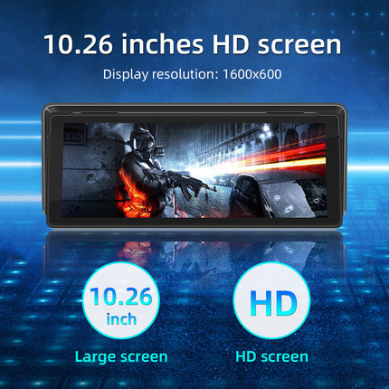 10.2 Inch Touch Screen Display for Car | Bluetooth | WiFi Connectivity | Universal Compatibility | 360-Degree Rotating Mount | Enhances In-Car Entertainment | Noustia