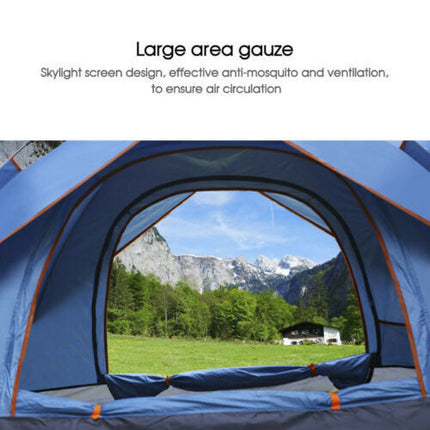 3 Seconds Instant Pop Up Tent | Fast Setup | Waterproof | 3-4 Person Capacity | Portable | Advanced Pre-Assembly Design | Weather Resistant | Lightweight 2.5kg | Dimensions: 200x200x135cm | For Camping & Hiking