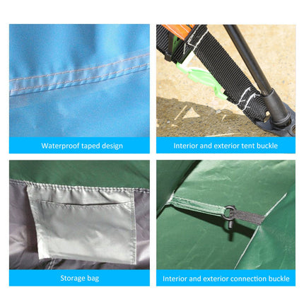 3 Seconds Instant Pop Up Tent | Fast Setup | Waterproof | 3-4 Person Capacity | Portable | Advanced Pre-Assembly Design | Weather Resistant | Lightweight 2.5kg | Dimensions: 200x200x135cm | For Camping & Hiking