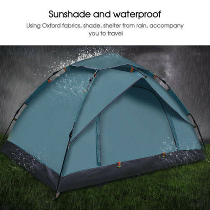 3 Seconds Instant Pop Up Tent | Fast Setup | Waterproof | 3-4 Person Capacity | Portable | Advanced Pre-Assembly Design | Weather Resistant | Lightweight 2.5kg | Dimensions: 200x200x135cm | For Camping & Hiking