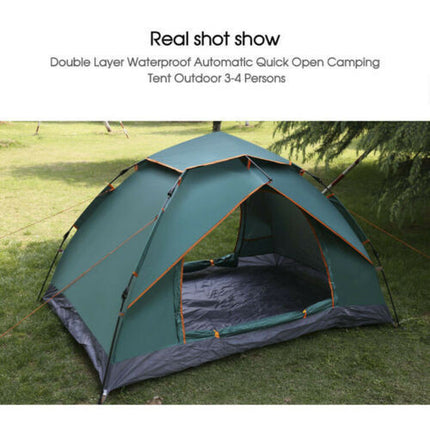 3 Seconds Instant Pop Up Tent | Fast Setup | Waterproof | 3-4 Person Capacity | Portable | Advanced Pre-Assembly Design | Weather Resistant | Lightweight 2.5kg | Dimensions: 200x200x135cm | For Camping & Hiking