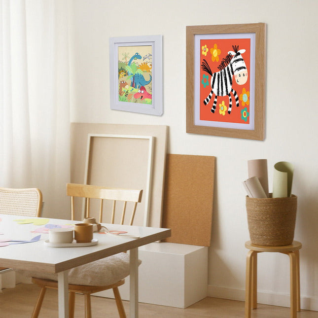 Kids Dynamic Art Frame | Interactive Magnetic Design | Creative Display for Children's Artwork | Customizable & Durable | MDF Material | Black/White/Wood Options | Perfect for Kid's Room & Play Area