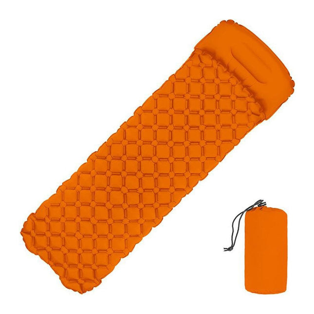 Inflatable Camping Mattress | Compact Sleeping Pad | Ultra Lightweight | Durable Dual-Layered Material | Built-In Pillow | Cold Protection | Maximum Comfort | R-Value 4.2 | Noustia