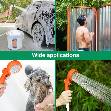 Portable Electric Shower | Outdoor Waterproof Design | Digital Temperature Display | 3 Water Modes | Built-in Rechargeable Battery | Compact Travel Size | For Camping, Hiking, & Travel | By Noustia