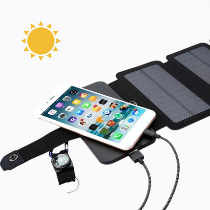 Foldable Solar Panel | Portable USB Charger for Outdoor Adventures | 5V 1A Power Bank | Compact & Versatile Design | Solar-Powered Device Charging | Noustia