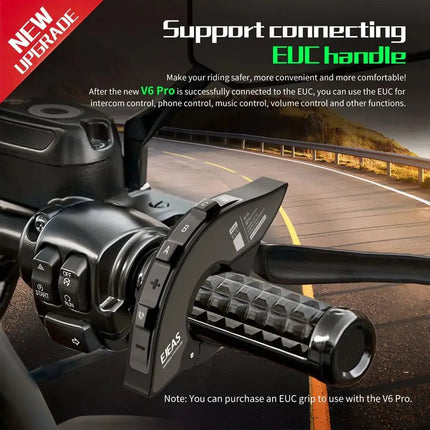Bluetooth Motorcycle Intercom | 800m Range | Waterproof Helmet Headset | Connects Up To 6 Riders | Durable Metal Splint | Type C Charging | Noustia