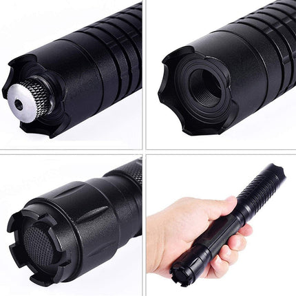 Burning Blue Laser Torch | High-Power Tactical Flashlight | Instant Fire Starter | Compact Outdoor Companion | Blue Laser | High-Efficiency Reflector | Durable Aluminum Body | Noustia