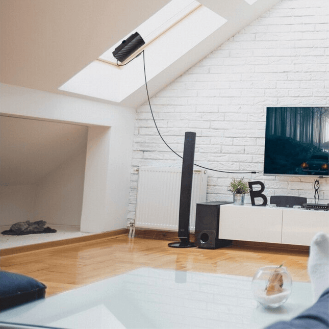 HD Digital Antenna | 4K Supported | 600 Mile Range | Indoor/Outdoor Use | Noustia | Amplified Signal | Waterproof | 16.5 ft Coaxial Cable | Stunning 1080P & 4K Resolution | Eliminate Subscription Bills