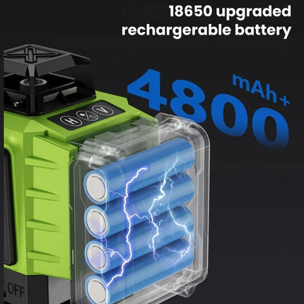 16-Line 4D Laser Level | 360° Coverage | Bluetooth Enabled | Li-ion Battery & Type-C Charging | Self-Leveling | Dust & Water Resistant | Compact Design for Professional Precision | Up to 200ft Range