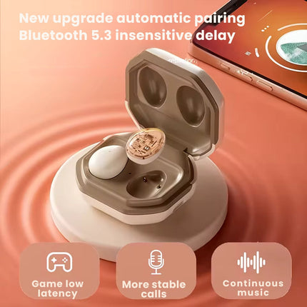 Noise-Cancelling Bluetooth 5.3 Earbuds | Comfortable & Secure Fit | IPX5 Water-Resistant | Premium Sound Quality | Up to 24 Hours Battery | Ergonomic Design | Perfect for Work & Exercise | Noustia