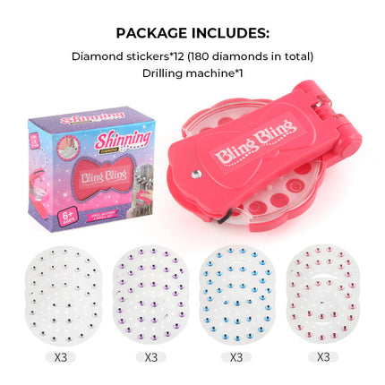 Blinger Gem Styling Tool | Pink | Self-Adhesive Gems for Hair & Accessories | Deluxe Set | Safe for All Ages | Design & Decorate with 300 Gems & Tool | Ideal for Clothes, Purses, Phone Cases | Over 6 Years