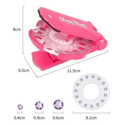 Blinger Gem Styling Tool | Pink | Self-Adhesive Gems for Hair & Accessories | Deluxe Set | Safe for All Ages | Design & Decorate with 300 Gems & Tool | Ideal for Clothes, Purses, Phone Cases | Over 6 Years