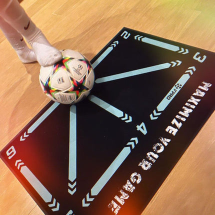Football Training Mat | Video Program Included | Skills Enhancement | Coordination | Dribbling | Endurance | Space-Saving Design | Noustia | Home Practice | Personal Training Ground | Anti-Slip Grip Socks