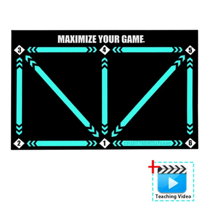 Football Training Mat | Video Program Included | Skills Enhancement | Coordination | Dribbling | Endurance | Space-Saving Design | Noustia | Home Practice | Personal Training Ground | Anti-Slip Grip Socks
