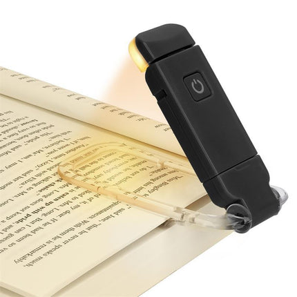 Portable LED Book Light | Adjustable Brightness & Color Temperature | USB Rechargeable | Eye Strain Reduction | Compact Design | Blocks 99.9% Blue Light | Ideal for Travel | Black, White, Pink, Blue