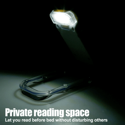 Portable LED Book Light | Adjustable Brightness & Color Temperature | USB Rechargeable | Eye Strain Reduction | Compact Design | Blocks 99.9% Blue Light | Ideal for Travel | Black, White, Pink, Blue