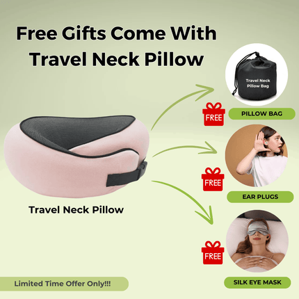 Ergonomic Travel Head Cushion | Full Neck Support | Breathable Soft Materials | Snap Closure | Journey Comfort | Noustia