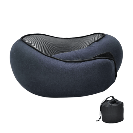 Ergonomic Travel Head Cushion | Full Neck Support | Breathable Soft Materials | Snap Closure | Journey Comfort | Noustia