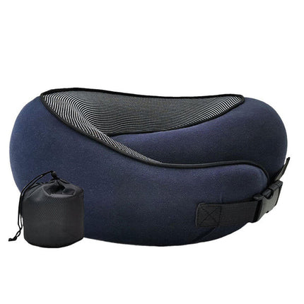 Ergonomic Travel Head Cushion | Full Neck Support | Breathable Soft Materials | Snap Closure | Journey Comfort | Noustia