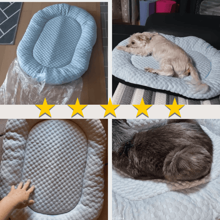 Ice-Silk Cooling Pet Bed | Advanced Ice Silk Fabric | Absorbs and Disperses Heat | Machine Washable | Lightweight Comfort for Pets | Provides a Cool Surface for Hot Days | Keeps Dogs Refreshed and Comfortable