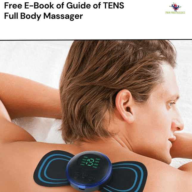 Portable Full Body Massager | EMS Relief Device | 8 Modes & USB Charging | Muscle Tension Relief | Adjust Intensity | LED Battery Indicator | Travel-Friendly | Noustia