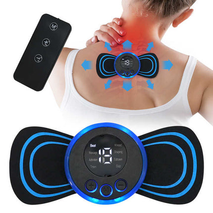 Portable Full Body Massager | EMS Relief Device | 8 Modes & USB Charging | Muscle Tension Relief | Adjust Intensity | LED Battery Indicator | Travel-Friendly | Noustia