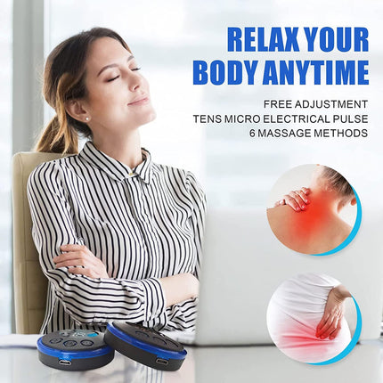 Portable Full Body Massager | EMS Relief Device | 8 Modes & USB Charging | Muscle Tension Relief | Adjust Intensity | LED Battery Indicator | Travel-Friendly | Noustia