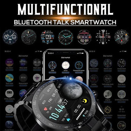Noustia Fitness Smartwatch | 1.45 Inch Screen | Non-Invasive Health Monitoring | Heart Rate & Blood Sugar Tracking | Blood Pressure & Oxygen Levels | Bluetooth Calls & Music | IP67 Waterproof | Multiple Band Colors