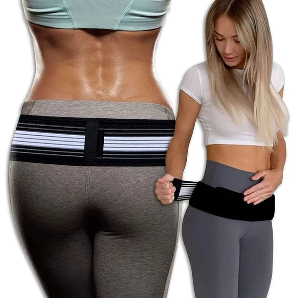 Adjustable Lumbar Compression Belt | Pain Relief for Lower Back, Sciatica & Hips | Durable Neoprene with Anti-Slip Silicone Strips | Breathable Design for Daily Wear | One Size Fits Most | Black
