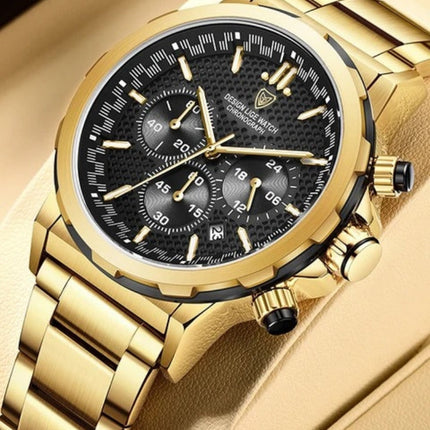 Men's Stainless Steel Chronograph Smartwatch | Adjustable Strap | Elegant Silver or Black Variants | Durable Wear-Resistant Design | Modern Technology | Personalized Fit | Stylish and Functional