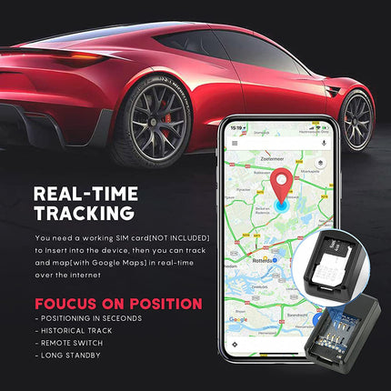 Mini Magnetic GPS Locator | No Subscription or Service Fee | Real-Time Tracking | Worldwide Use | Compact & Discreet with Long Battery Life | Easy Installation | Waterproof | Ideal for Cars, Kids, Pets