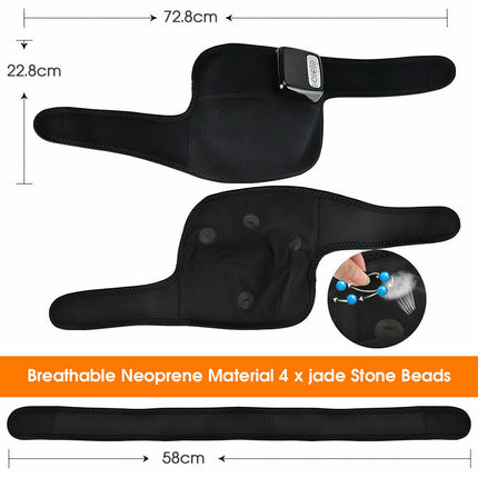 Wireless Rechargeable Heating Vibrating Knee Wrap | Arthritis & Pain Relief | Vibration Massage Therapy | Portable Joint Support | Battery Operated Knee, Shoulder, Elbow Massager | Easy Button Control