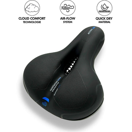 CloudComfort Pro | Ergonomic Shock-Absorbing Bicycle Saddle | Built-In Lighting | Breathable & Weatherproof | Pain-Free Cycling Comfort | Soft Pressure-Relief Design