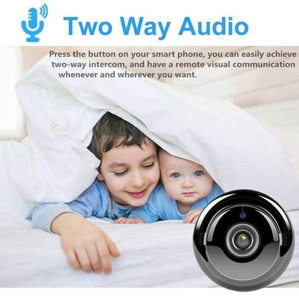 1080P HD Mini WiFi Security Camera | Smartphone App | Night Vision | Wireless Surveillance | Portable Design | Motion Detection | Remote Monitoring | Loop Recording | 12 Infrared Lights | 150° Wide Angle