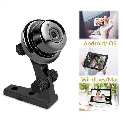 Mini WiFi Camera | Smartphone App Controlled | Night Vision | Portable Remote Monitoring | 1080P Full HD | Motion Detection | Infrared Night Vision | Loop Recording | Compact Size | Home & Office Security Camera