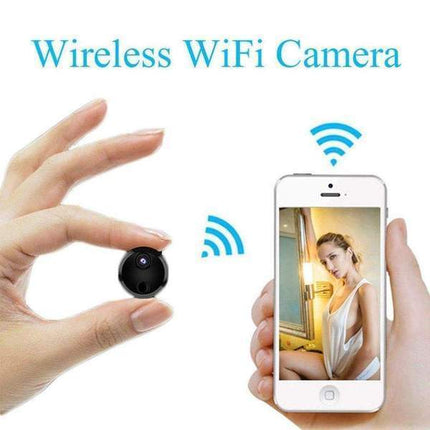 Mini WiFi Camera | Smartphone App Controlled | Night Vision | Portable Remote Monitoring | 1080P Full HD | Motion Detection | Infrared Night Vision | Loop Recording | Compact Size | Home & Office Security Camera