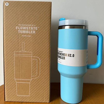 HydratePro Insulated Travel Mug | Double-Walled Stainless Steel | 1180ml | Leak-Proof FlowState Lid with Straw Function | Keeps Drinks Hot for 12 Hours, Cold for 11 Hours